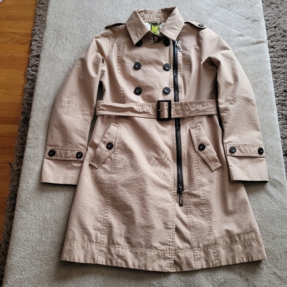 Soia & Kyo belted trenchcoat size small - Picture 6 of 16